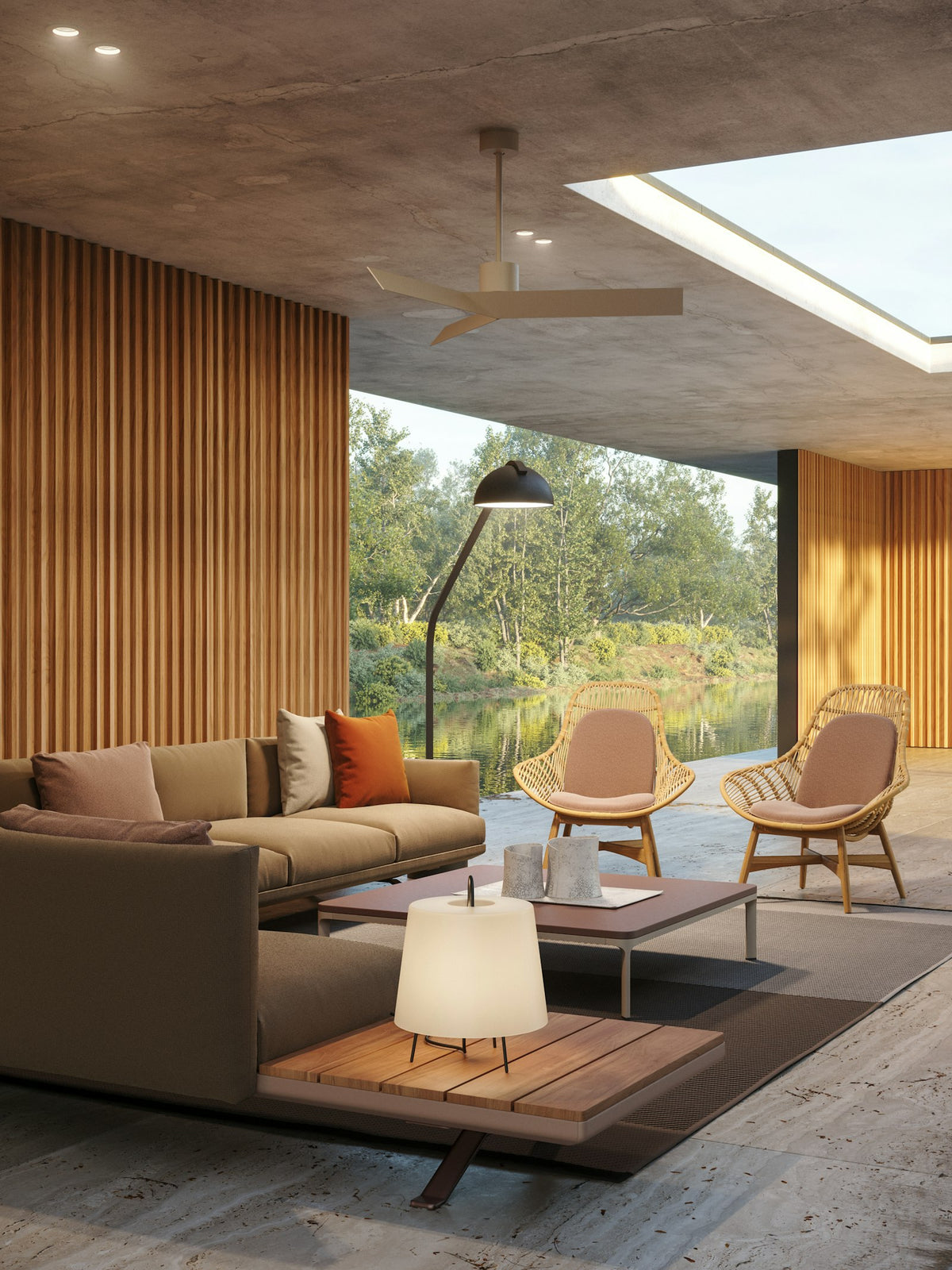 Kettal Boma Daybed links – Detailansicht Außenbereich
