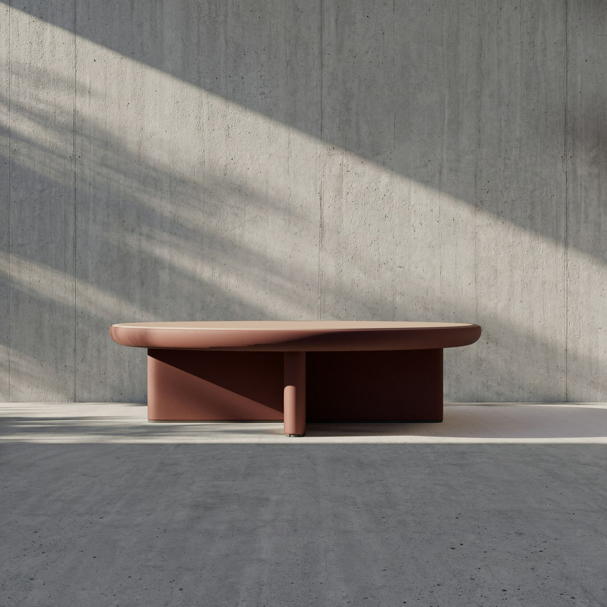 Kettal Cala Couchtisch 135 cm, rund – Frontansicht