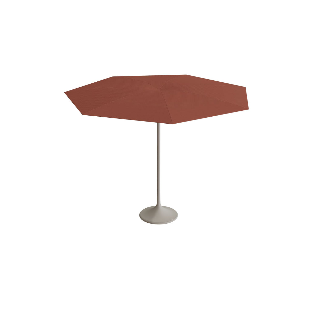 Royal Botania Palma Sonnenschirm Ø 3 m, Gestell pebble, Bespannung ziegelrot (brick canvas)