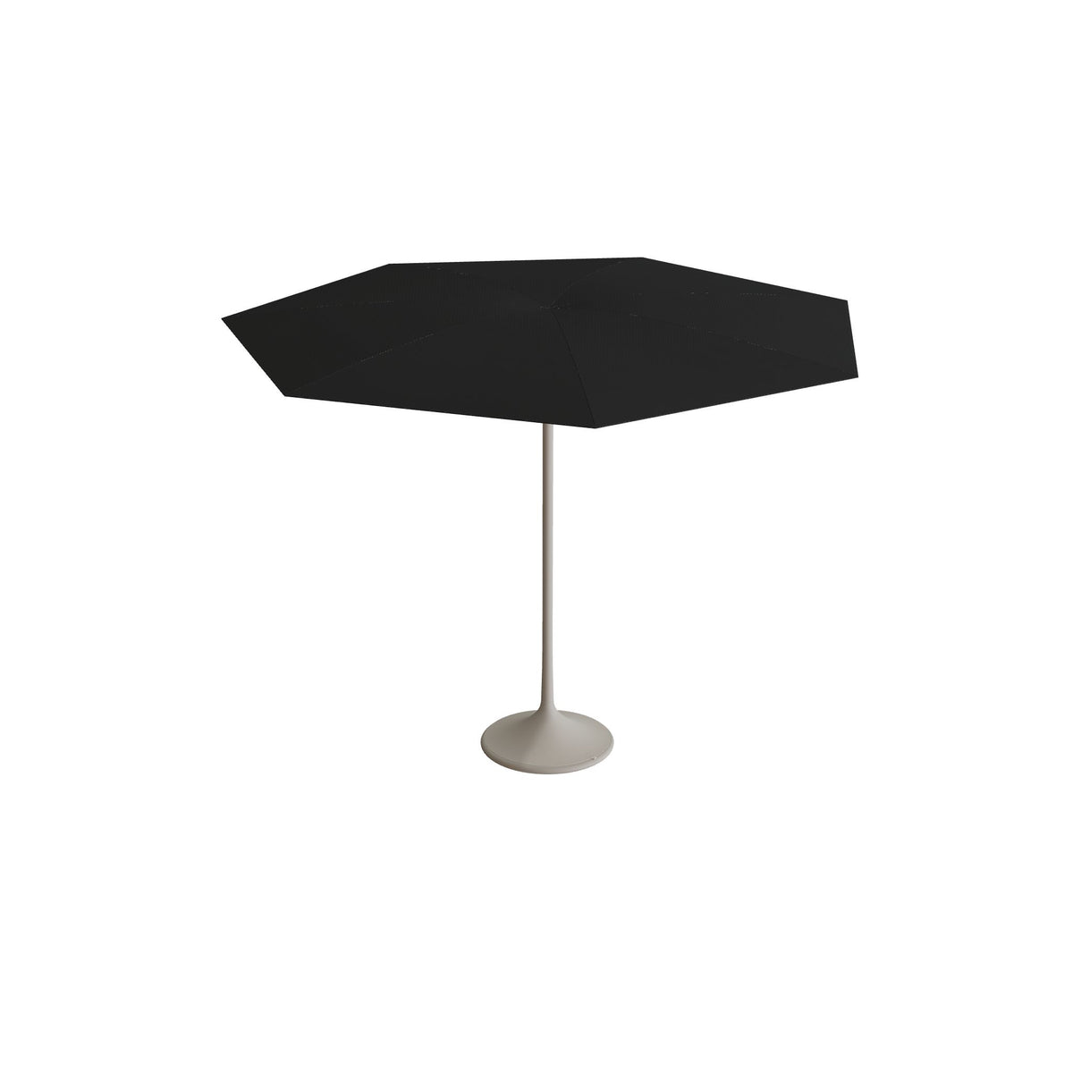Royal Botania Palma Sonnenschirm Ø 3 m, Gestell pebble, Bespannung schwarz (black)