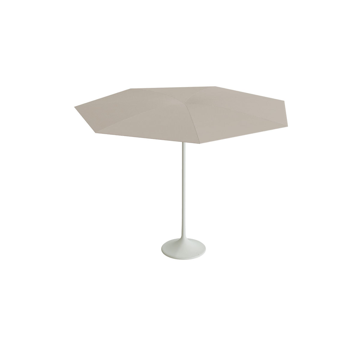 Royal Botania Palma Sonnenschirm Ø 3 m, Gestell weiß, Bespannung beige (beige canvas)