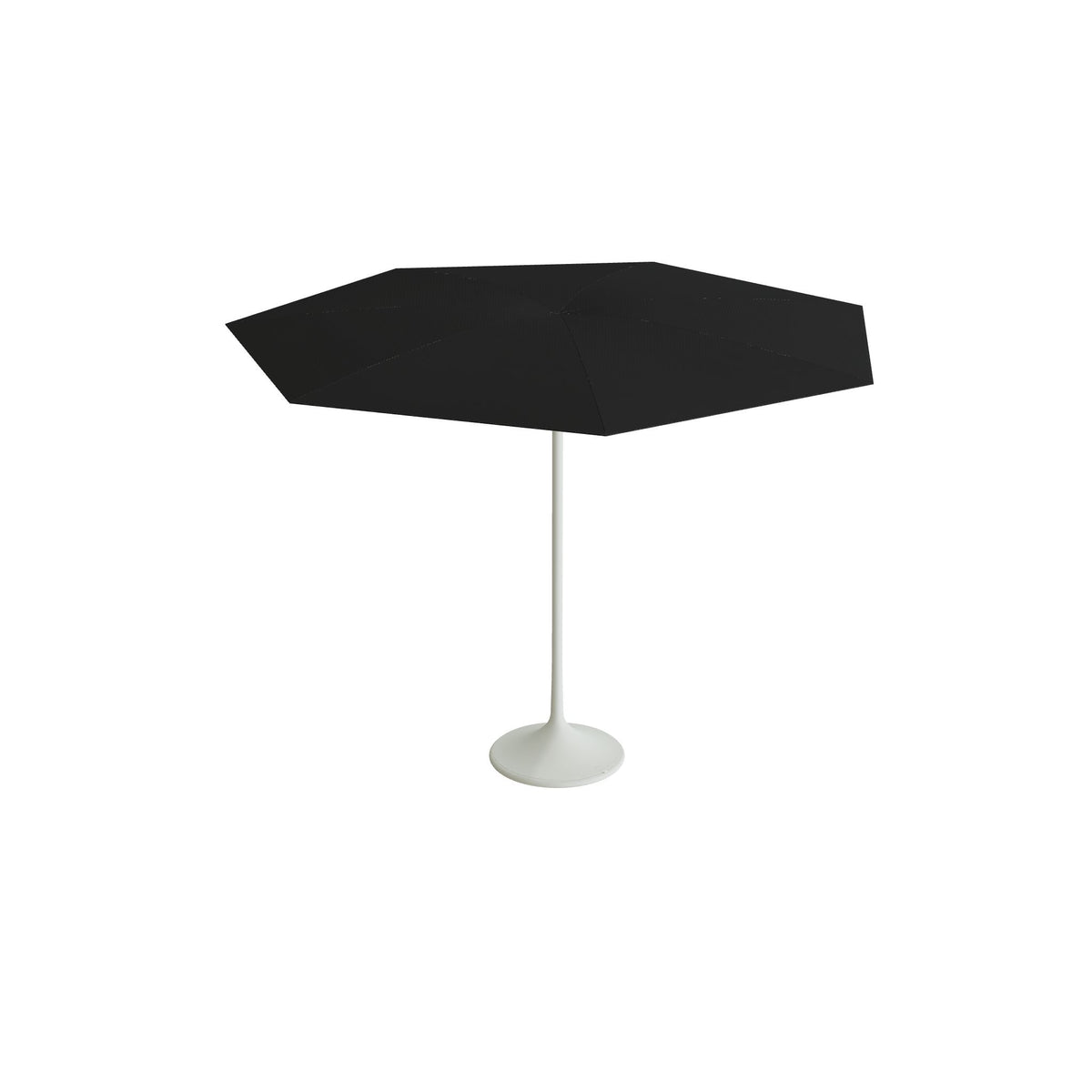 Royal Botania Palma Sonnenschirm Ø 3 m, Gestell weiß, Bespannung schwarz (black)