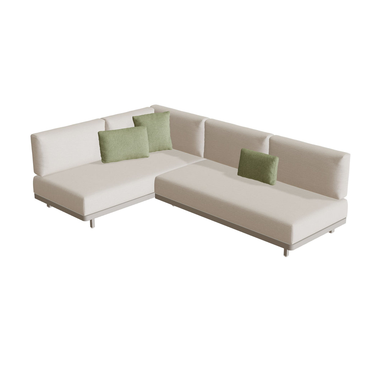 Royal Botania Alura Lounge Set 01 Anordnung A, Gestell pebble, Bespannung perlgrau (pearl grey)