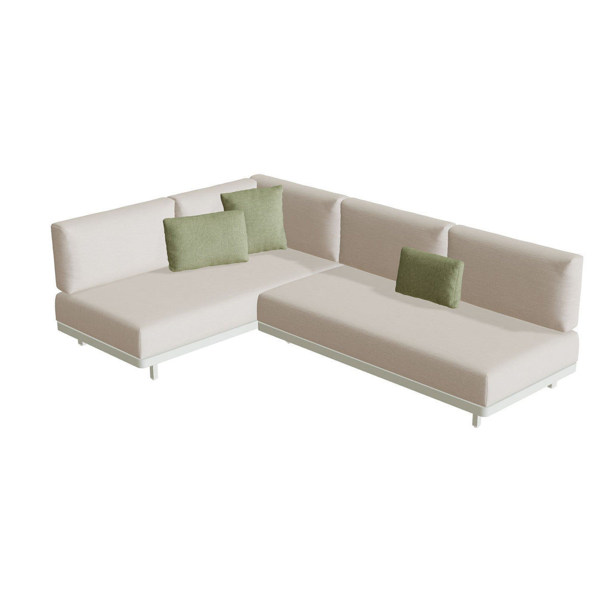 Royal Botania Alura Lounge Set 01 Anordnung A, Gestell weiß, Bespannung weiß