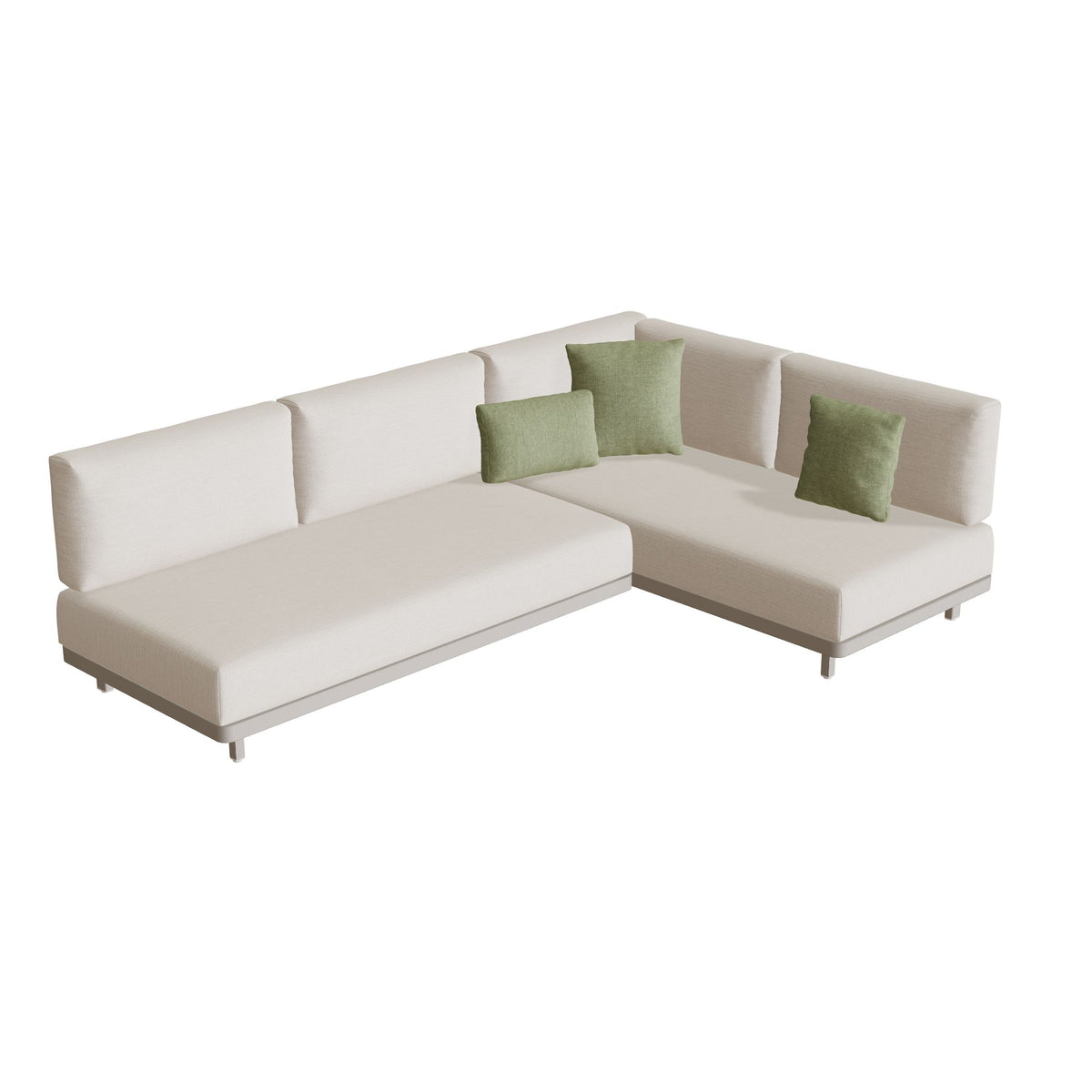 Royal Botania Alura Lounge Set 01 Anordnung B, Gestell pebble, Bespannung perlgrau (pearl grey)