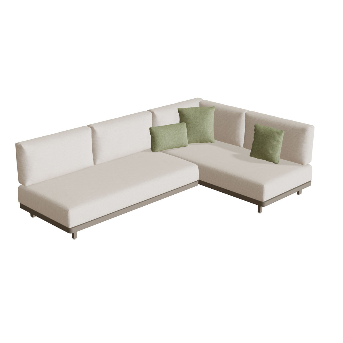 Royal Botania Alura Lounge Set 01 Anordnung B, Gestell sand, Bespannung perlgrau (pearl grey)