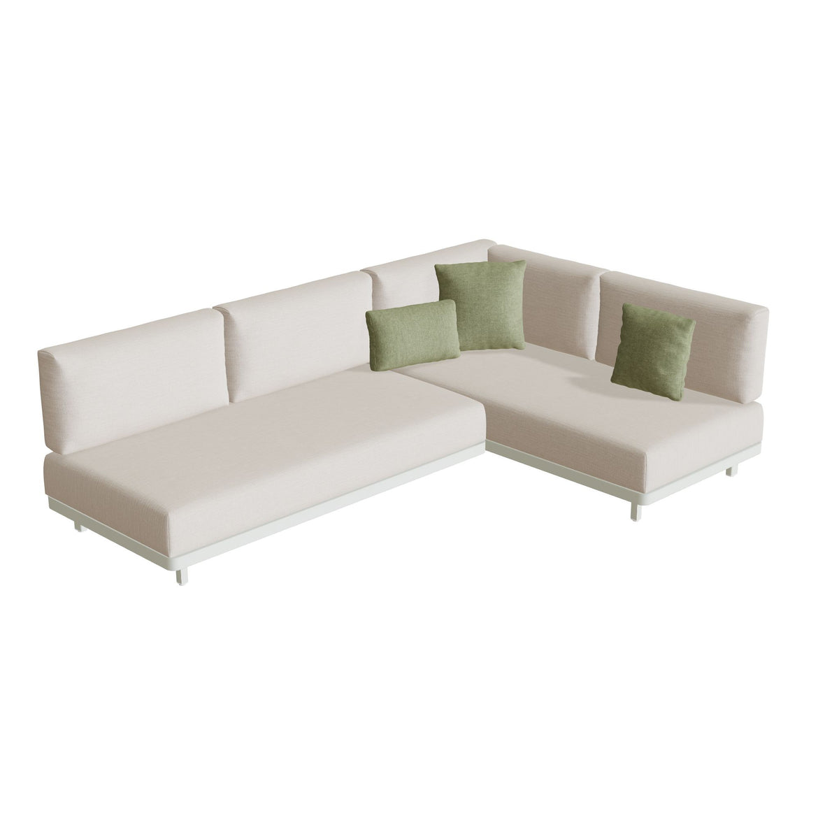 Royal Botania Alura Lounge Set 01 Anordnung B, Gestell weiß, Bespannung weiß