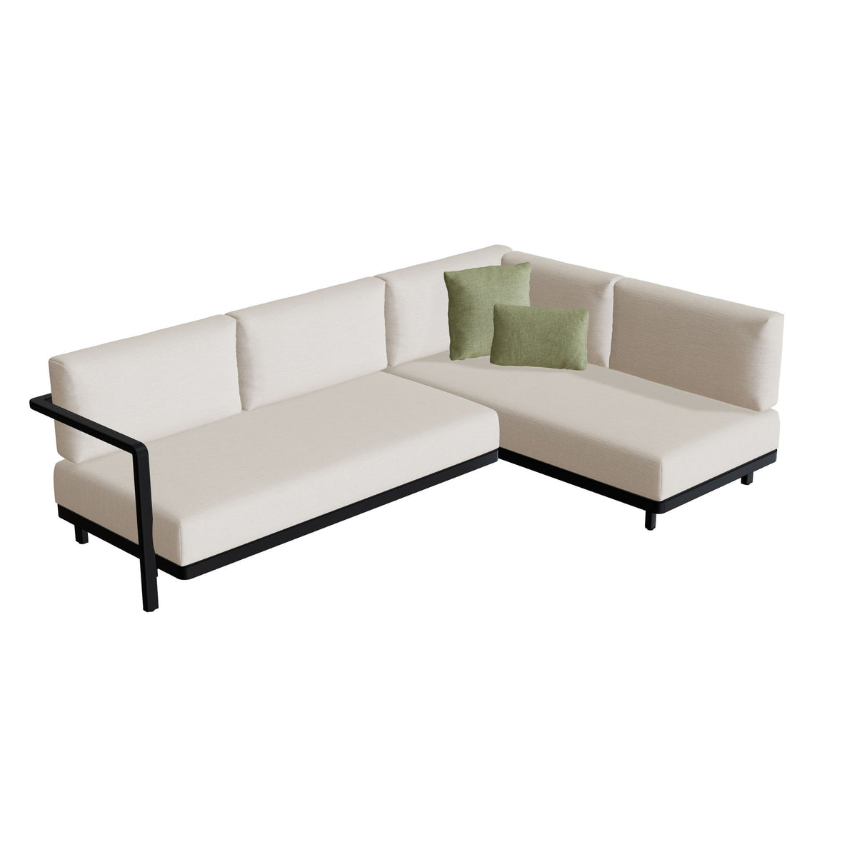 Royal Botania Alura Lounge Set 02 Anordnung B, Gestell anthrazit, Bespannung schwarz