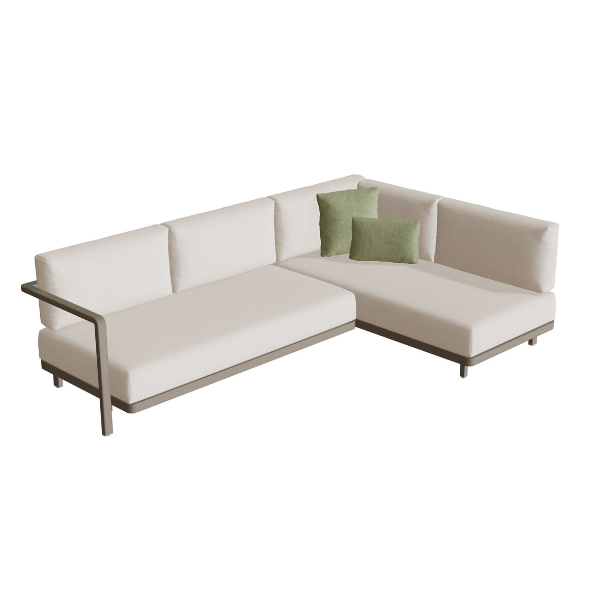 Royal Botania Alura Lounge Set 02 Anordnung B, Gestell sand, Bespannung perlgrau (pearl grey)