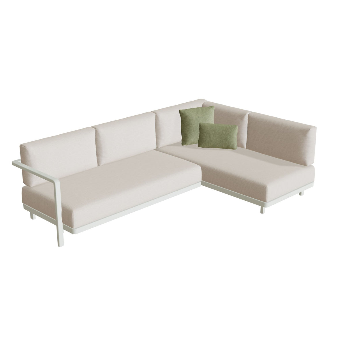 Royal Botania Alura Lounge Set 02 Anordnung B, Gestell weiß, Bespannung weiß