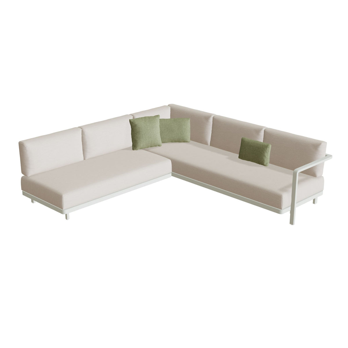 Royal Botania Alura Lounge Set 04 Anordnung B, Gestell weiß, Bespannung weiß