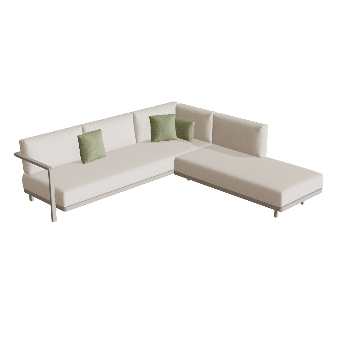 Royal Botania Alura Lounge Set 06 Anordnung A, Gestell pebble, Bespannung perlgrau (pearl grey)
