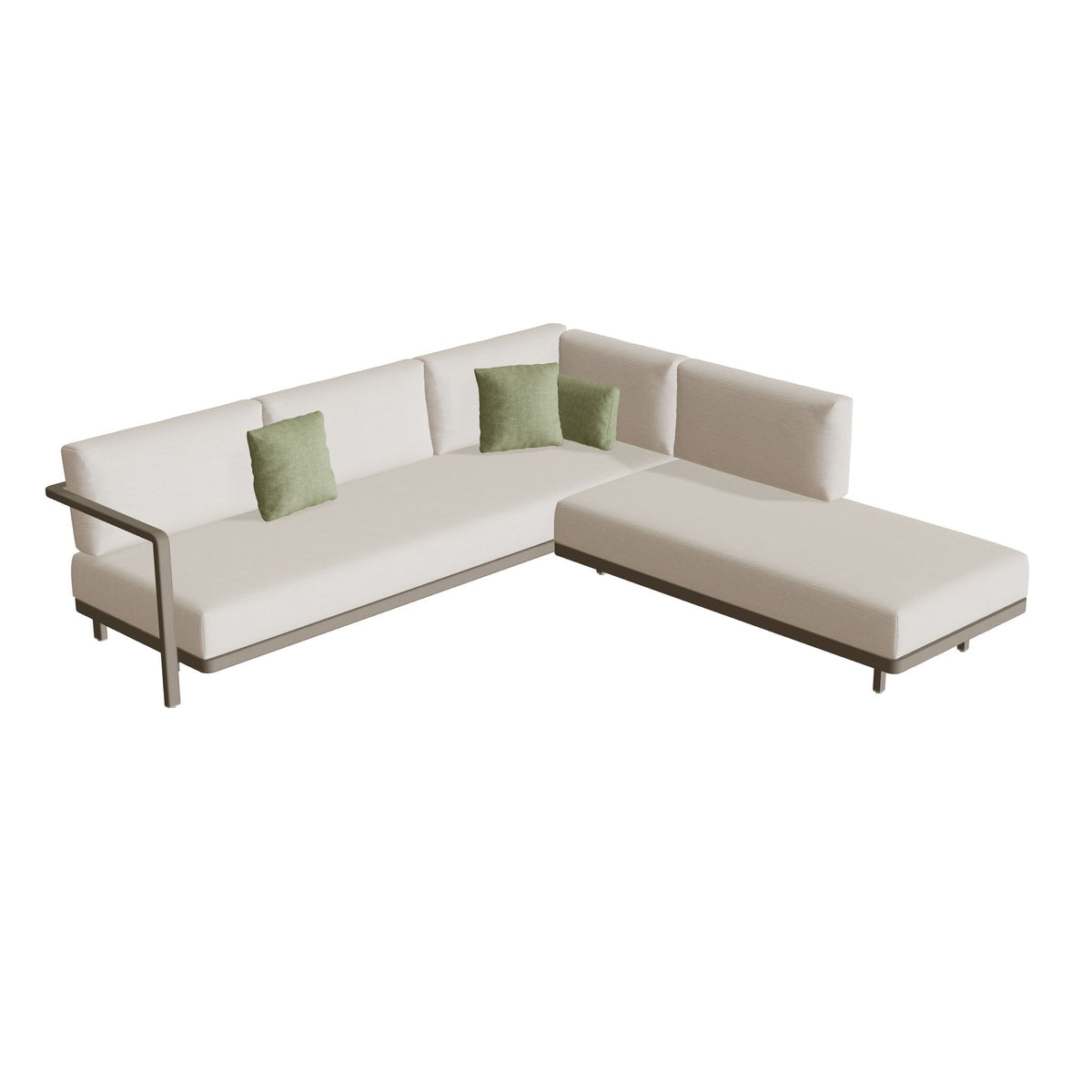 Royal Botania Alura Lounge Set 06 Anordnung A, Gestell sand, Bespannung perlgrau (pearl grey)