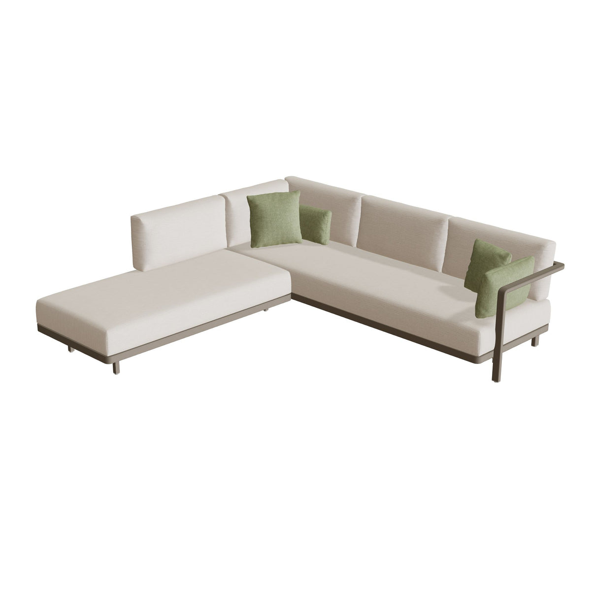 Royal Botania Alura Lounge Set 06 Anordnung B, Gestell sand, Bespannung perlgrau (pearl grey)