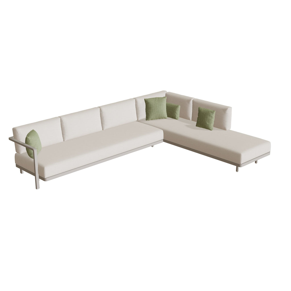 Royal Botania Alura Lounge Set 07 Anordnung A, Gestell pebble, Bespannung perlgrau (pearl grey)