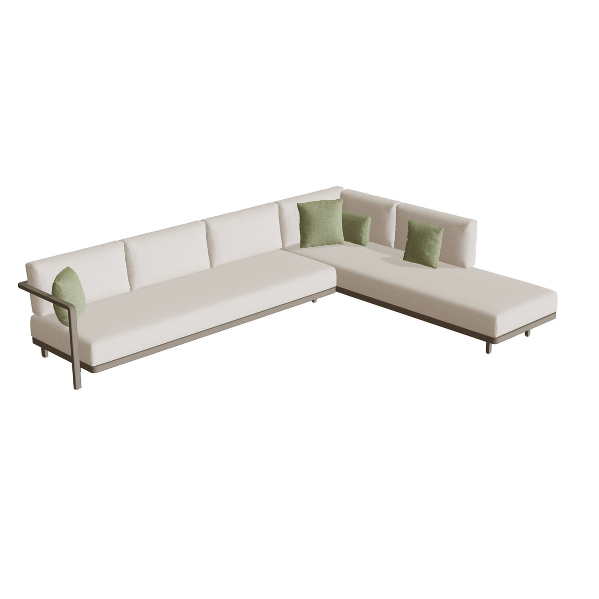 Royal Botania Alura Lounge Set 07 Anordnung A, Gestell sand, Bespannung perlgrau (pearl grey)