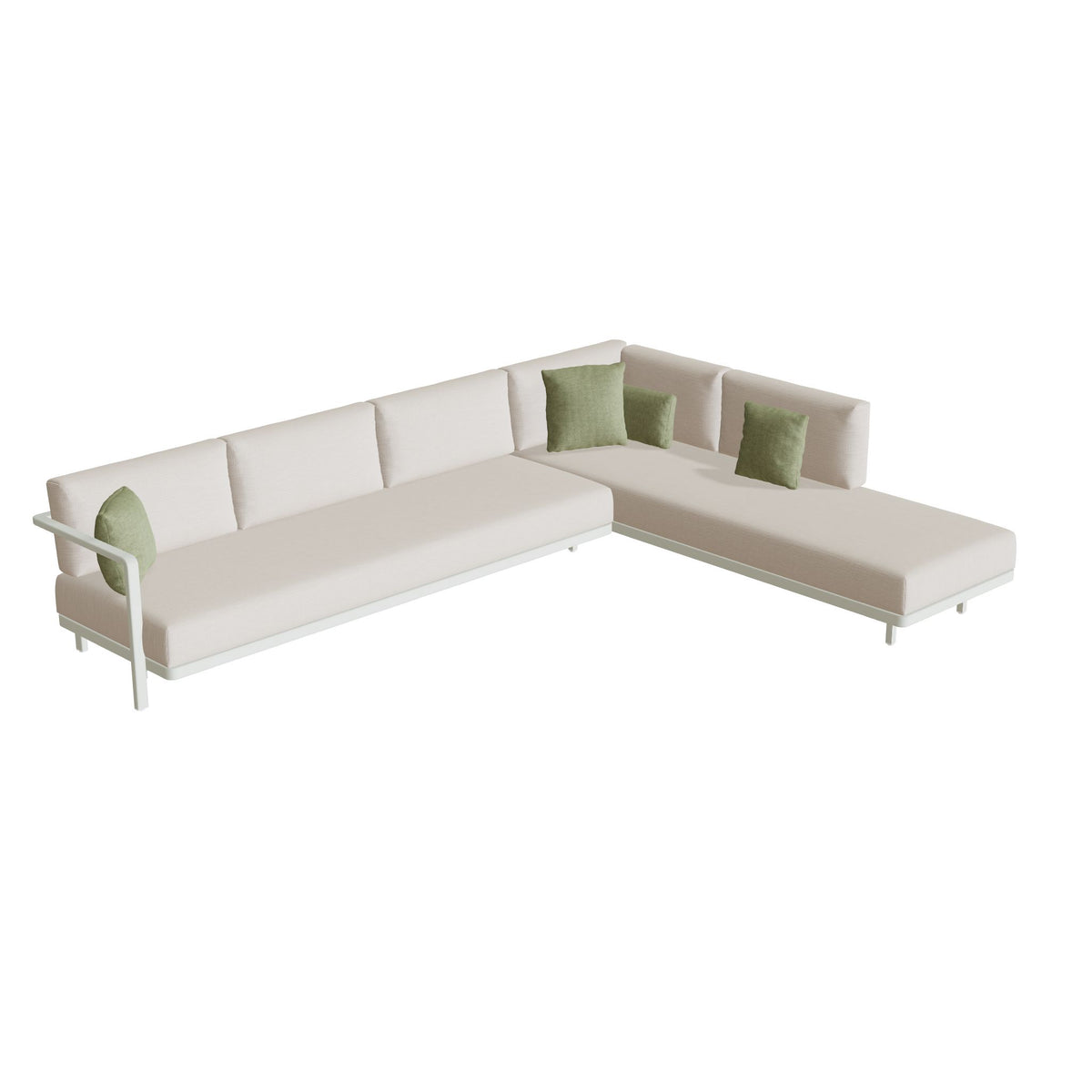 Royal Botania Alura Lounge Set 07 Anordnung A, Gestell weiß, Bespannung weiß