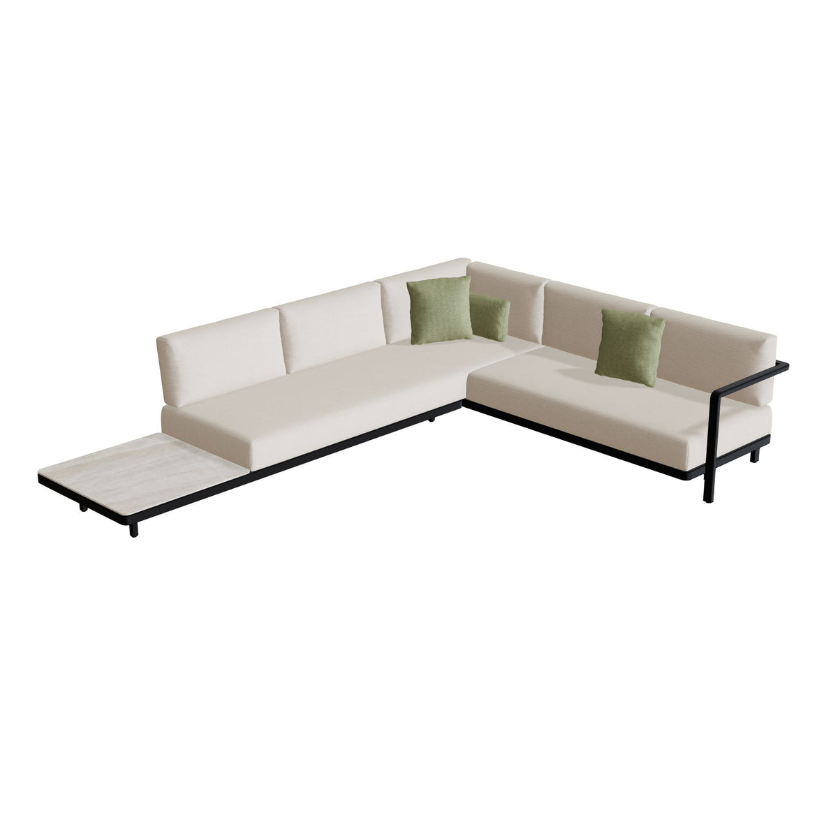 Royal Botania Alura Lounge Set 10 Anordnung A, Gestell anthrazit, Bespannung schwarz