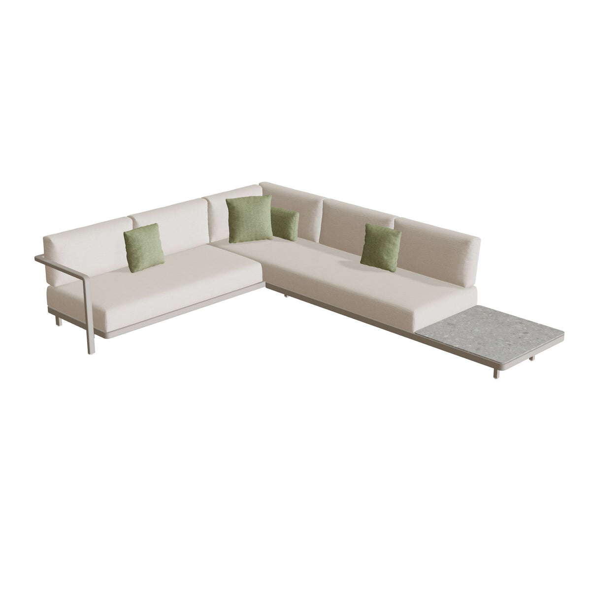Royal Botania Alura Lounge Set 10 Anordnung B, Gestell pebble, Bespannung perlgrau (pearl grey)