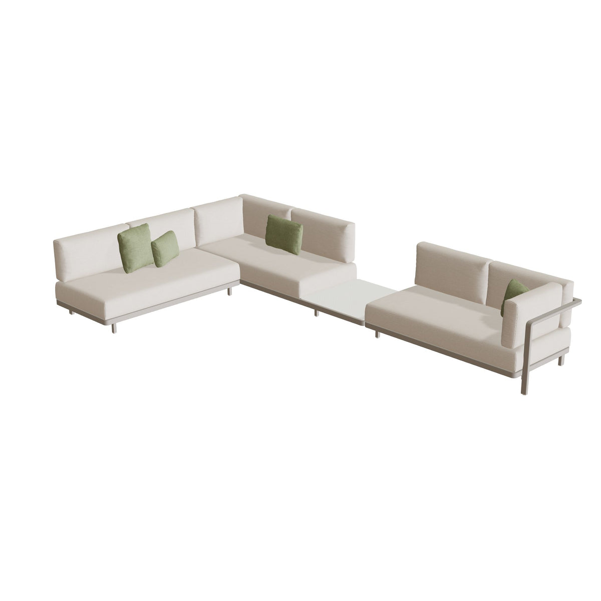 Royal Botania Alura Lounge Set 11, Gestell pebble, Bespannung perlgrau (pearl grey)