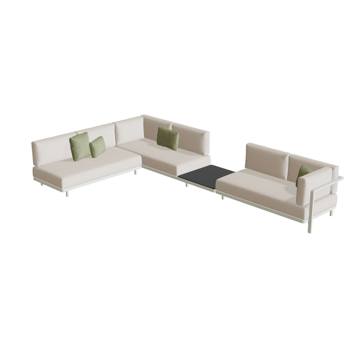 Royal Botania Alura Lounge Set 11, Gestell weiß, Bespannung weiß