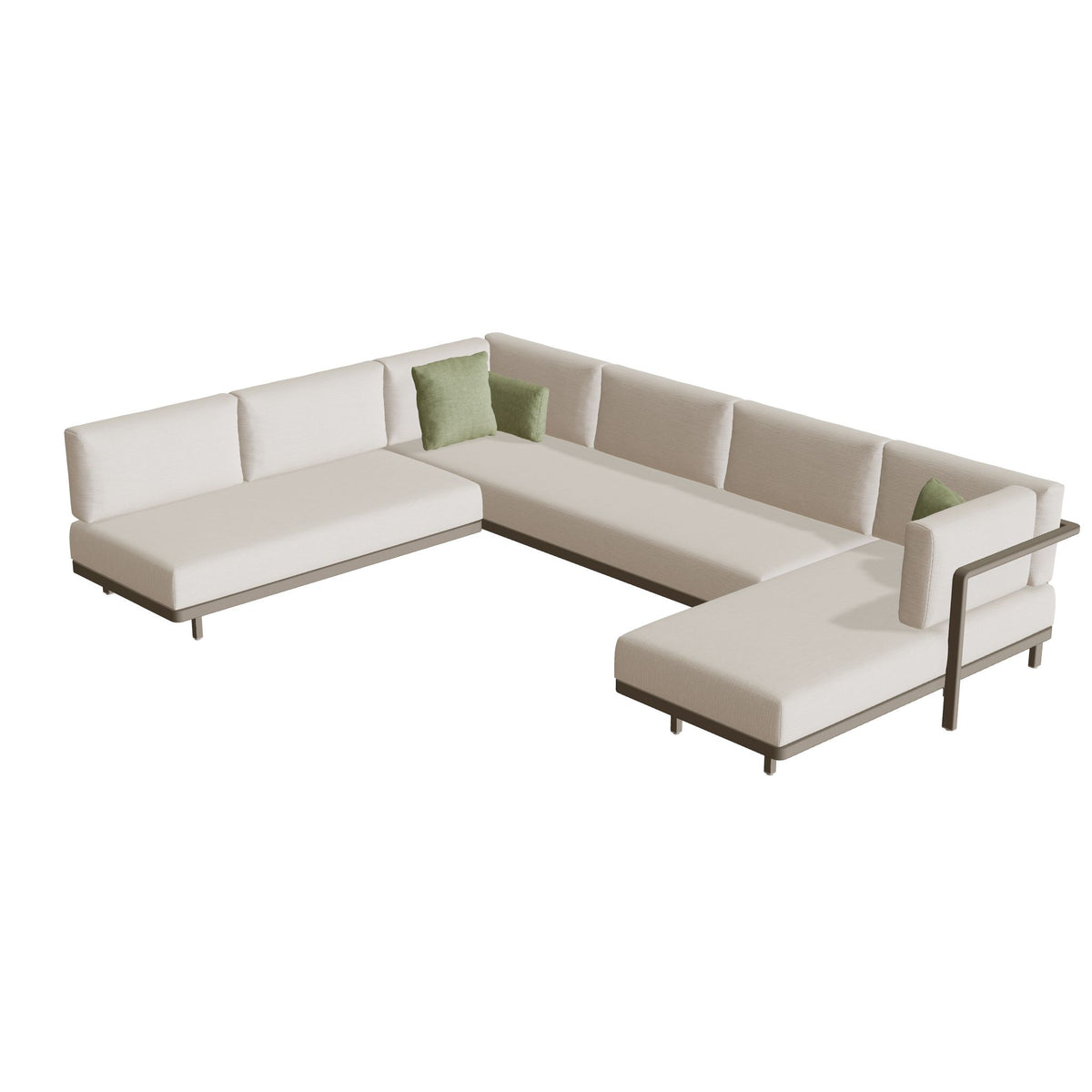 Royal Botania Alura Lounge Set 12, Gestell sand, Bespannung perlgrau (pearl grey)