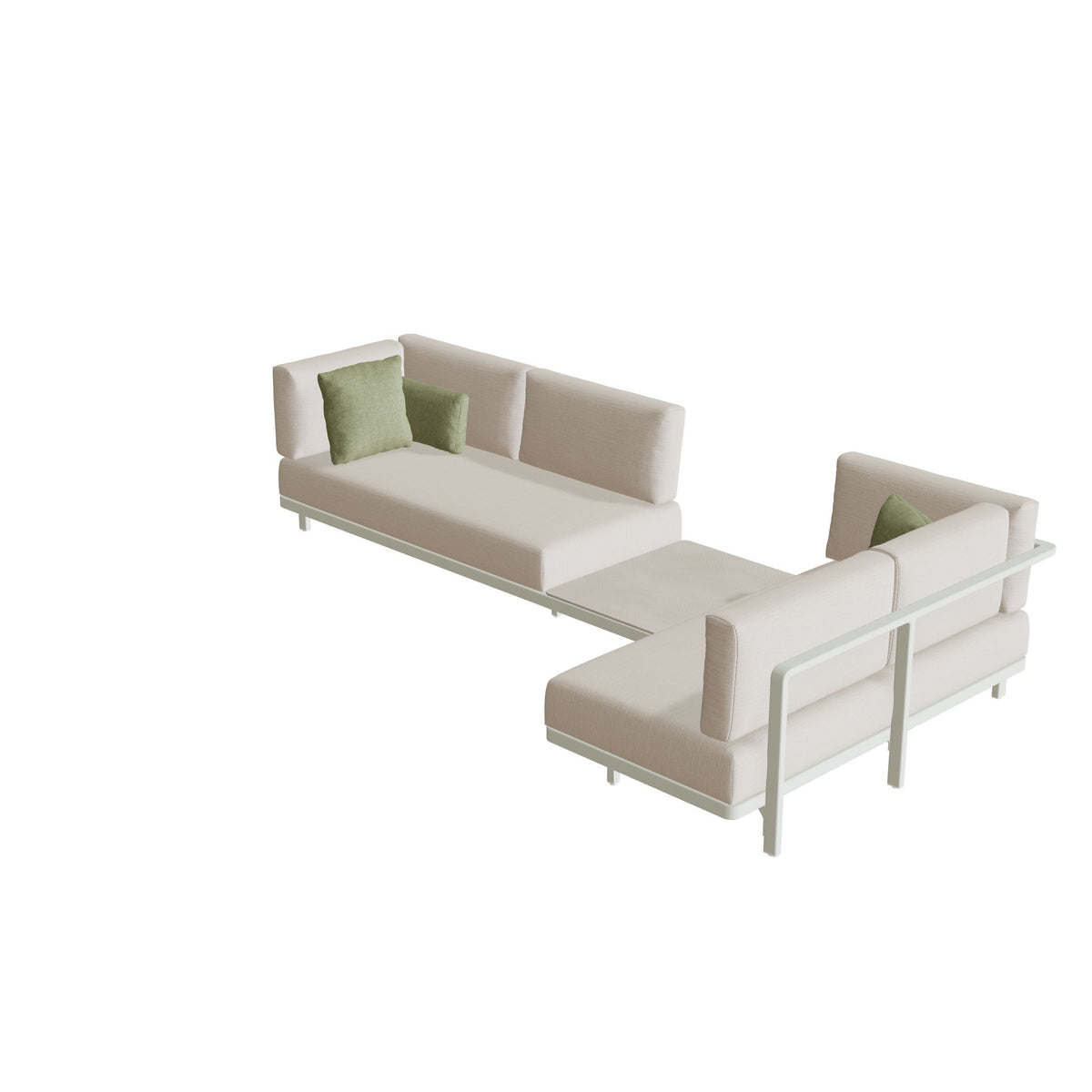Royal Botania Alura Lounge Set 13 Anordnung A, Gestell weiß, Bespannung weiß