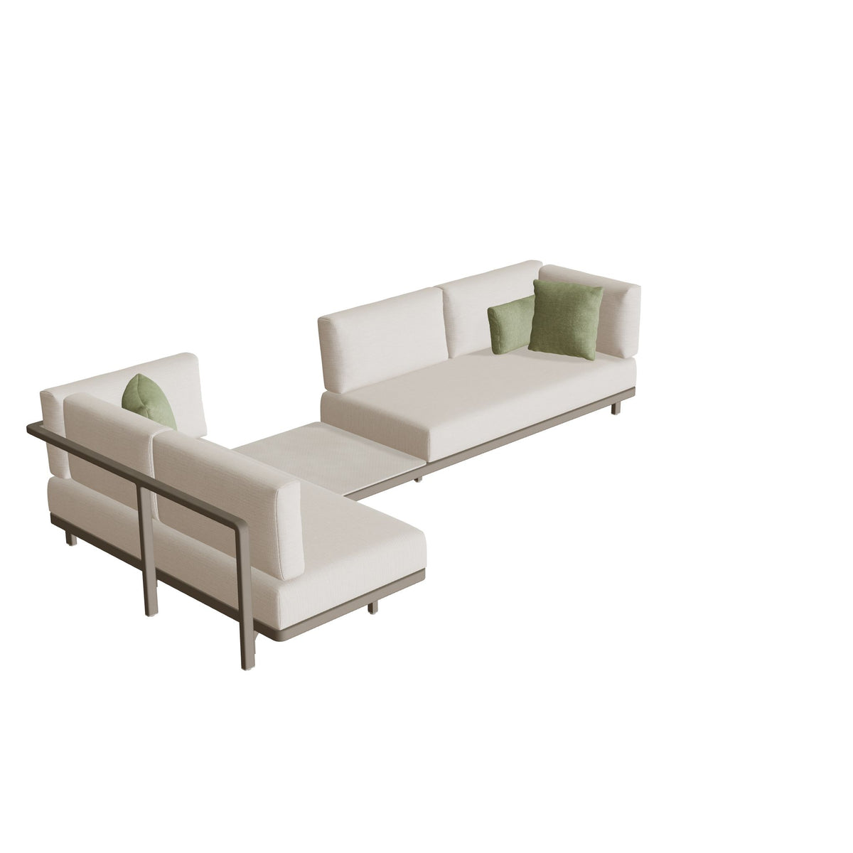 Royal Botania Alura Lounge Set 13 Anordnung B, Gestell sand, Bespannung perlgrau (pearl grey)