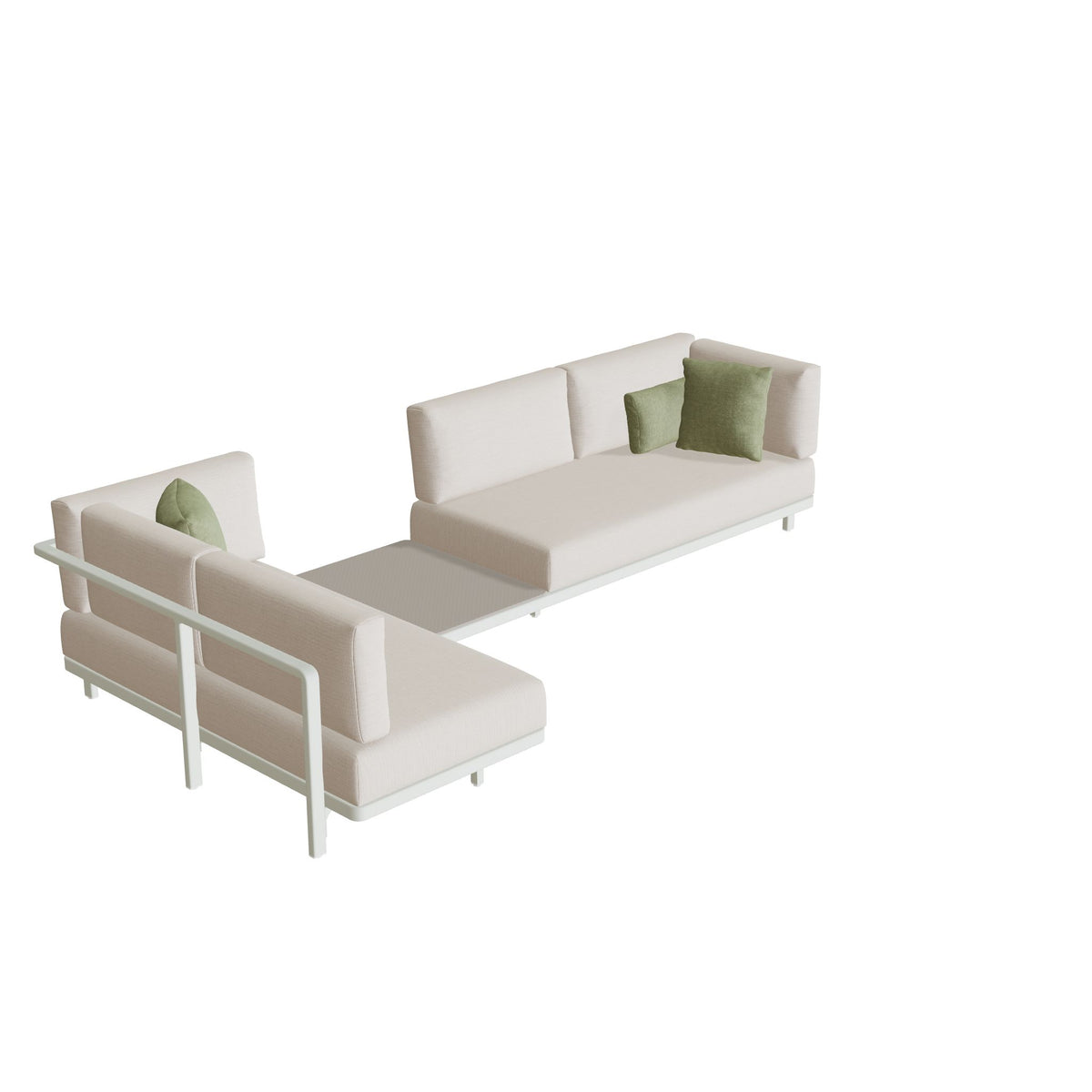 Royal Botania Alura Lounge Set 13 Anordnung B, Gestell weiß, Bespannung weiß