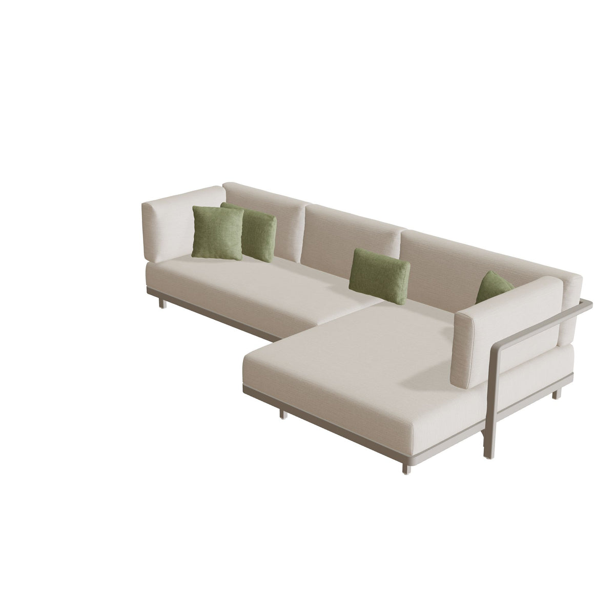 Royal Botania Alura Lounge Set 14 Anordnung A, Gestell pebble, Bespannung perlgrau (pearl grey)