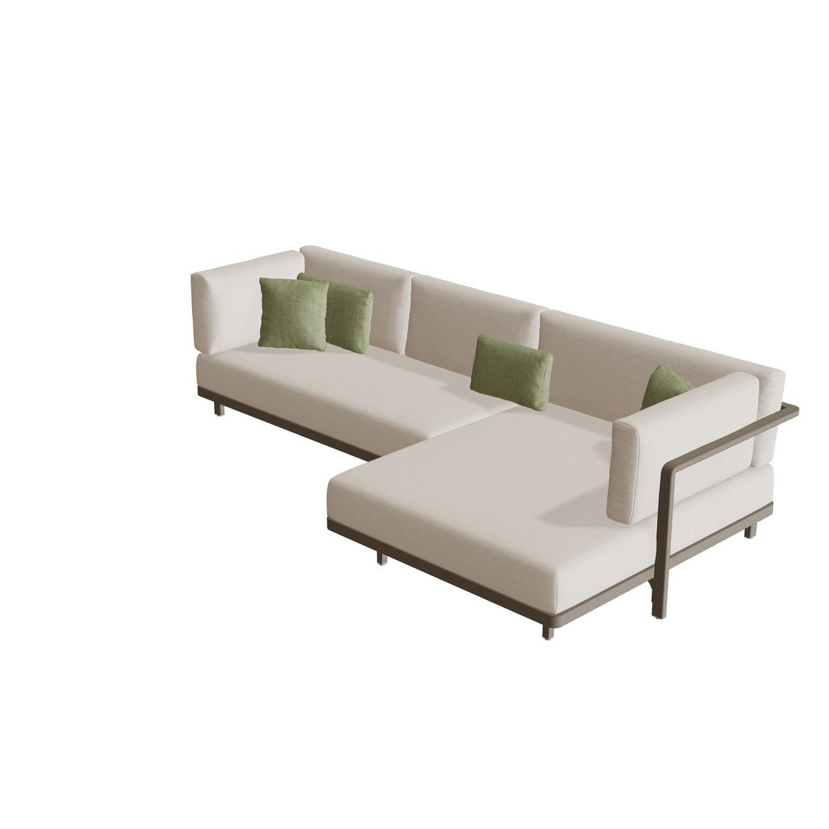 Royal Botania Alura Lounge Set 14 Anordnung A, Gestell sand, Bespannung perlgrau (pearl grey)
