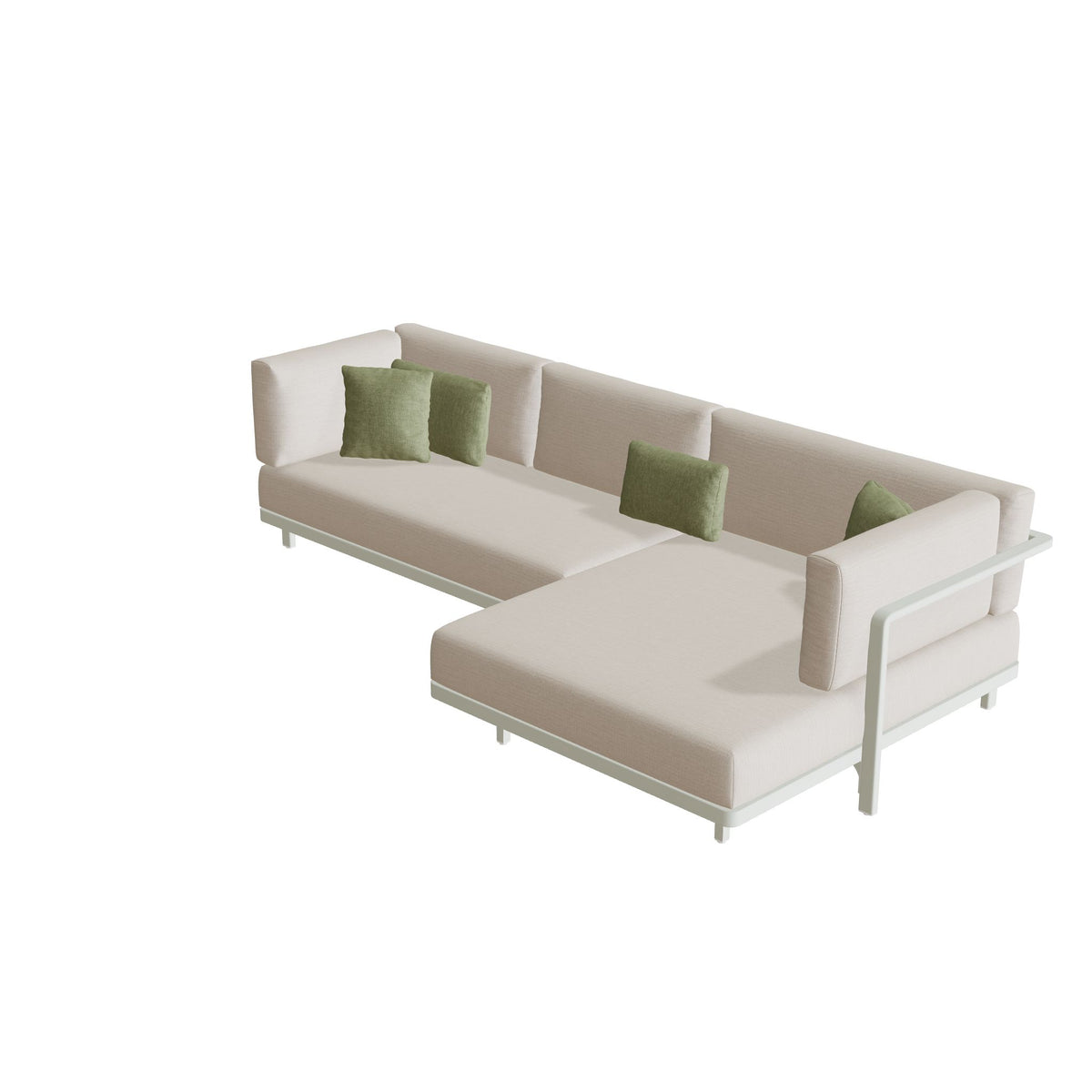 Royal Botania Alura Lounge Set 14 Anordnung A, Gestell weiß, Bespannung weiß