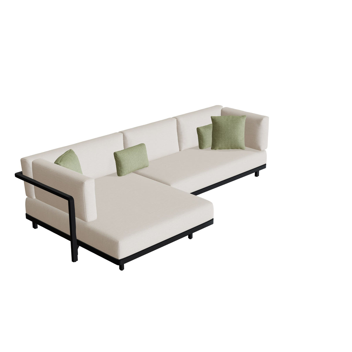 Royal Botania Alura Lounge Set 14 Anordnung B, Gestell anthrazit, Bespannung schwarz