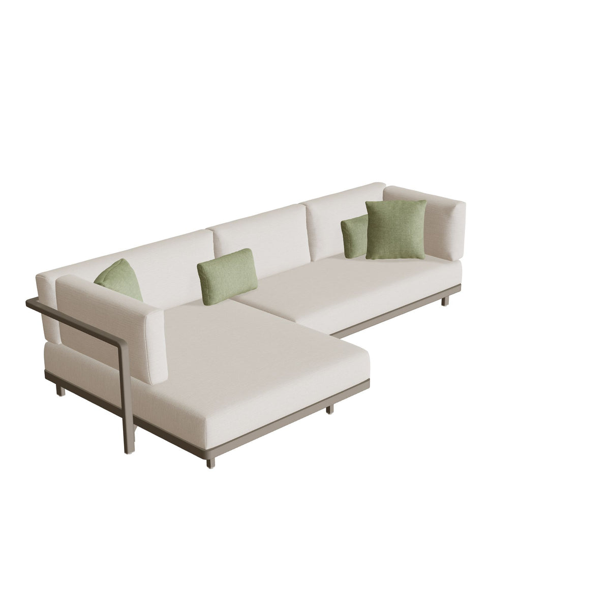 Royal Botania Alura Lounge Set 14 Anordnung B, Gestell sand, Bespannung perlgrau (pearl grey)