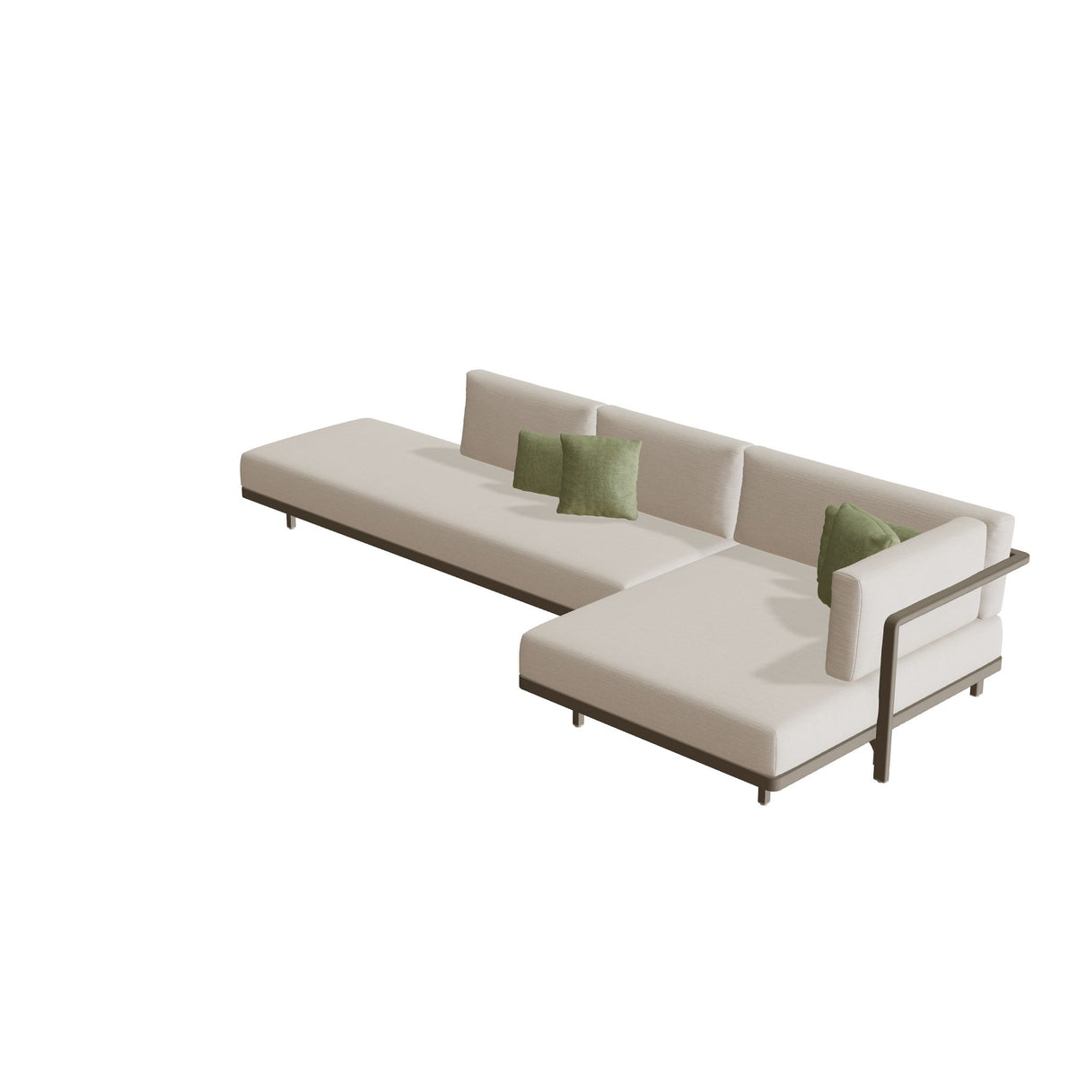 Royal Botania Alura Lounge Set 16 Anordnung A, Gestell sand, Bespannung perlgrau (pearl grey)