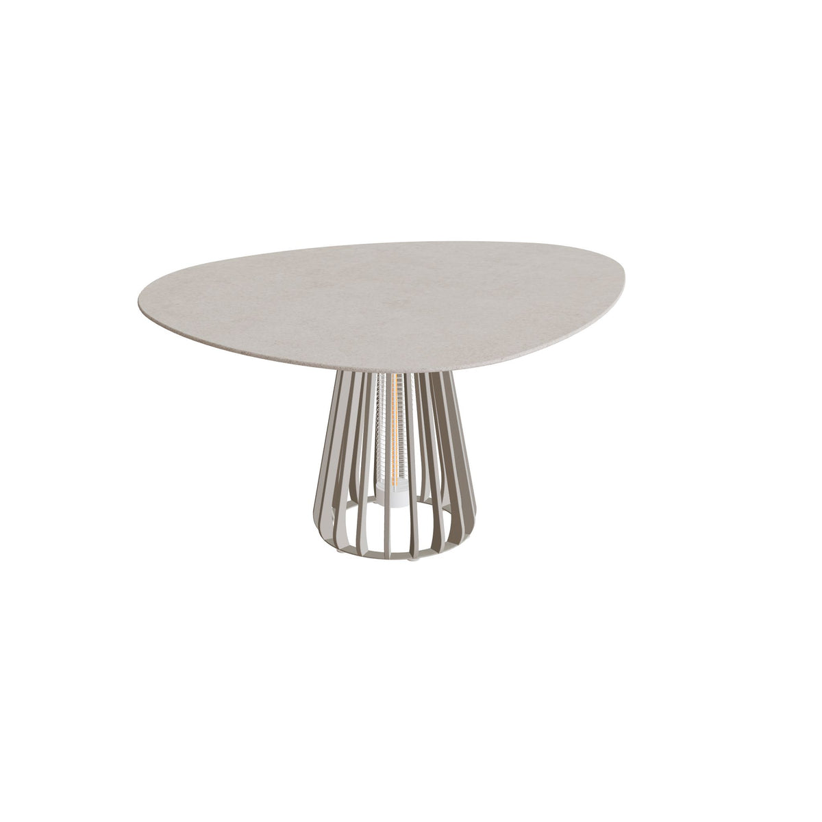Royal Botania Furniz Tisch Plektrum 150 cm, Esstisch, Gestell pebble, Keramik grau gesprenkelt (Sienna Arena)