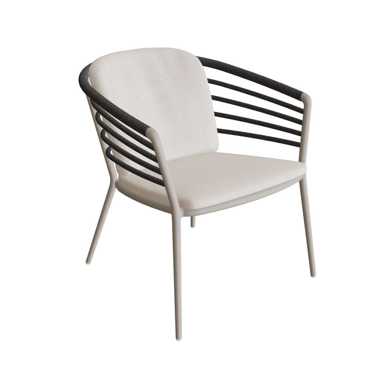 Royal Botania Archy Relaxsessel, Gestell pebble, Bespannung perlgrau (pearl grey), Sleeves bronze
