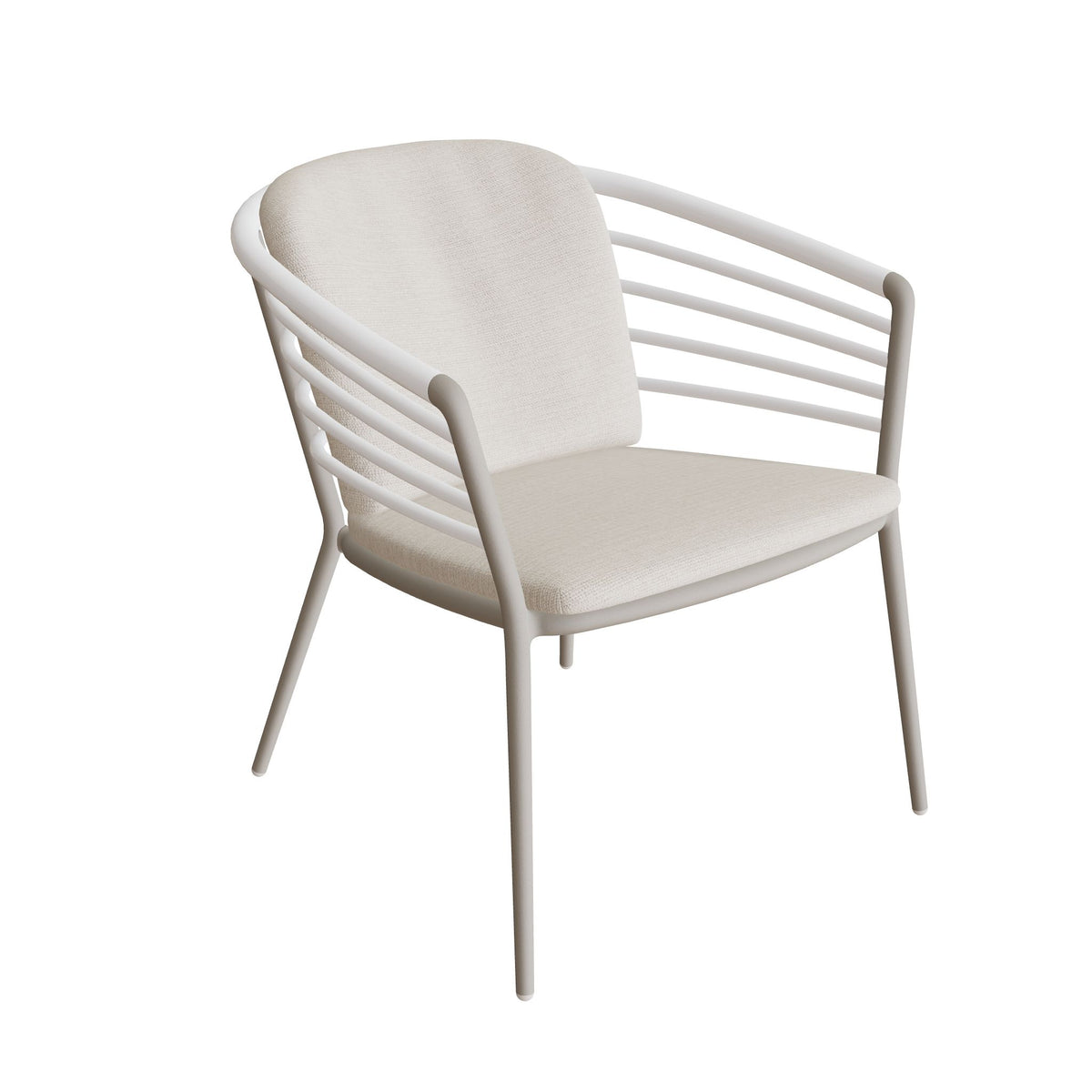 Royal Botania Archy Relaxsessel, Gestell pebble, Bespannung perlgrau (pearl grey), Sleeves cappuccino