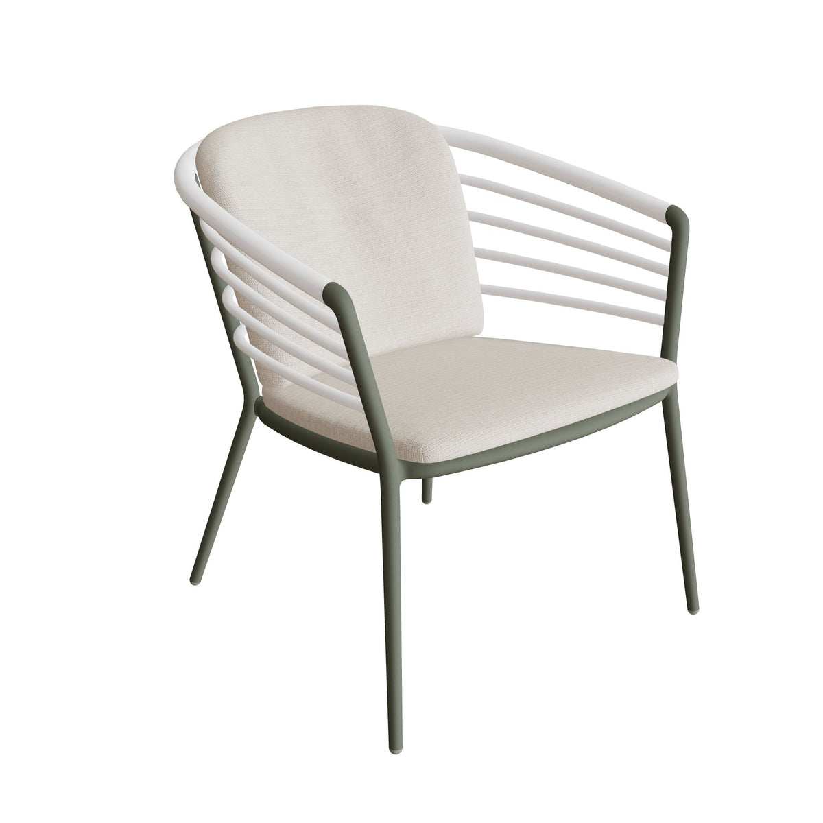 Royal Botania Archy Relaxsessel, Gestell salbeigrün (sage), Bespannung grün (verde), Sleeves espresso