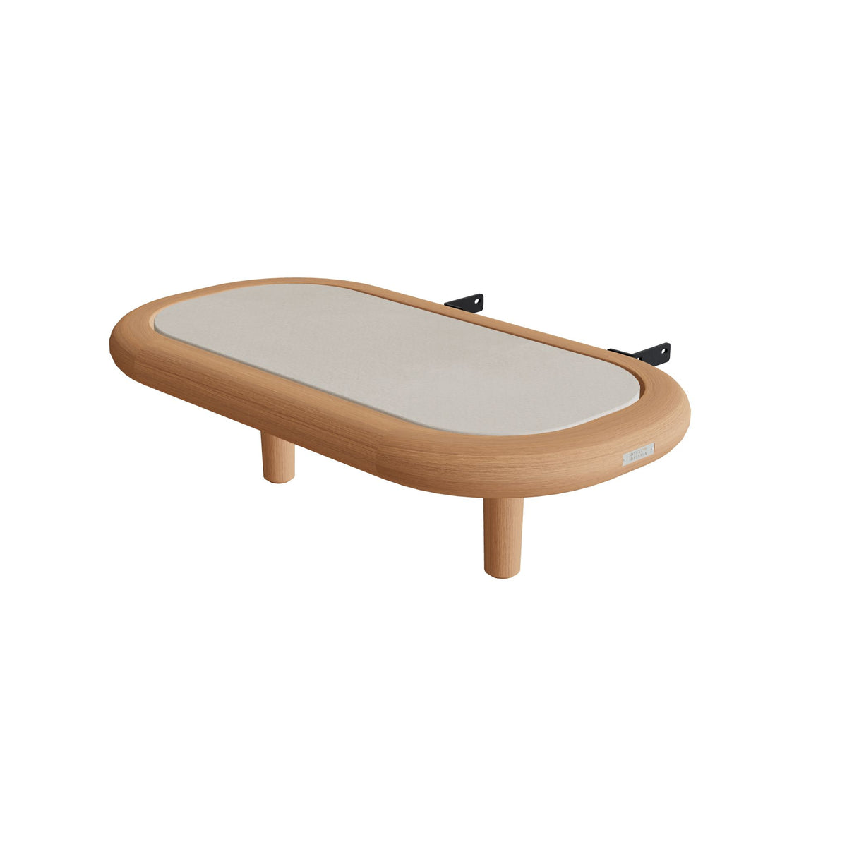 Royal Botania Archy Lounge Beistelltisch 40 × 75 cm, Platte Keramik zementgrau (Cemento Luminoso)