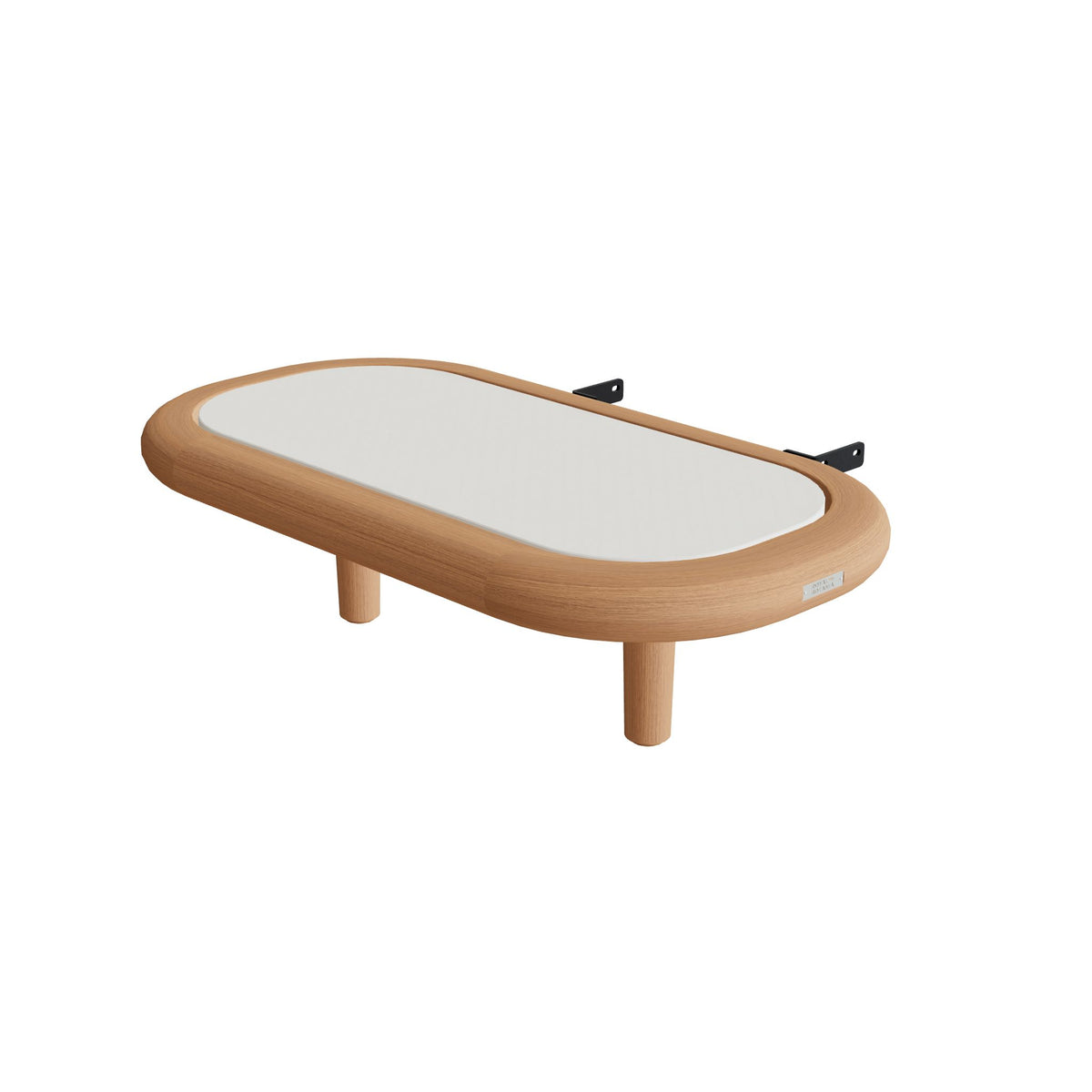 Royal Botania Archy Lounge Beistelltisch 40 × 75 cm, Platte Keramik weiß (white)