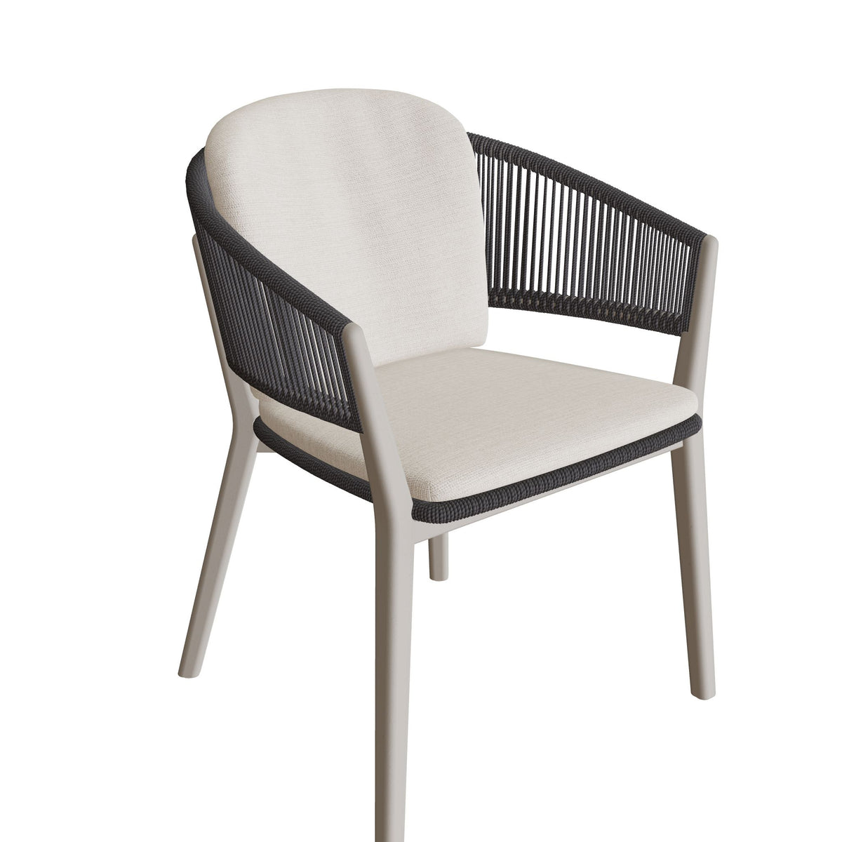 Royal Botania Carés Stuhl Aluminium, pebble, Faser bronze