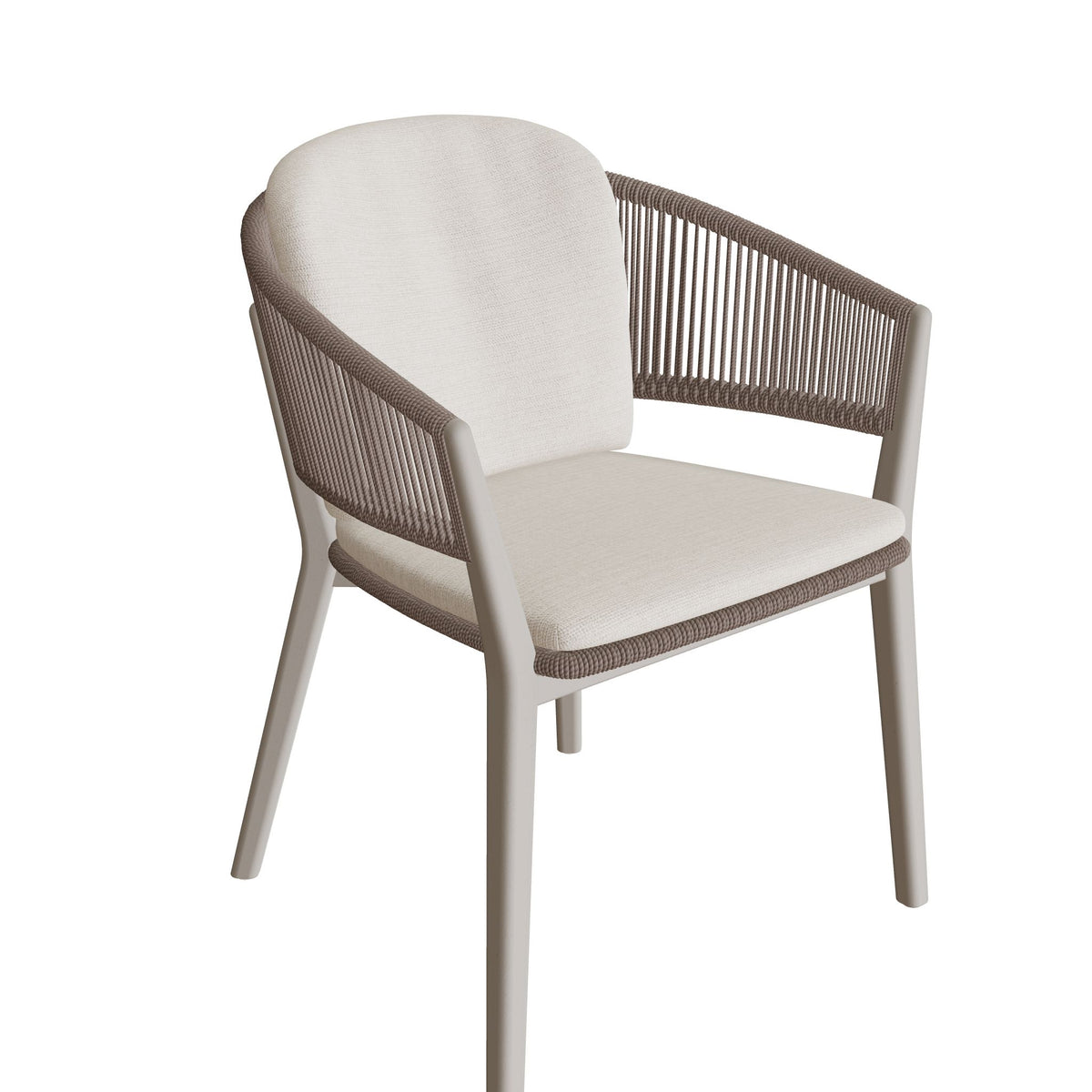Royal Botania Carés Stuhl Aluminium, pebble, Faser cappuccino