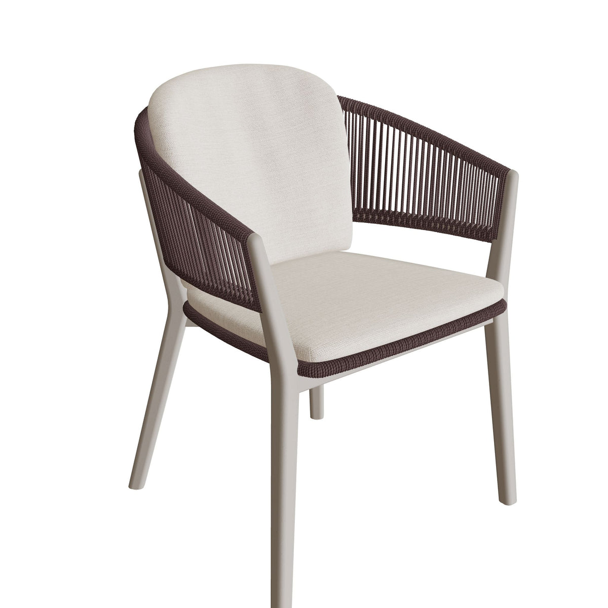 Royal Botania Carés Stuhl Aluminium, pebble, Faser espresso