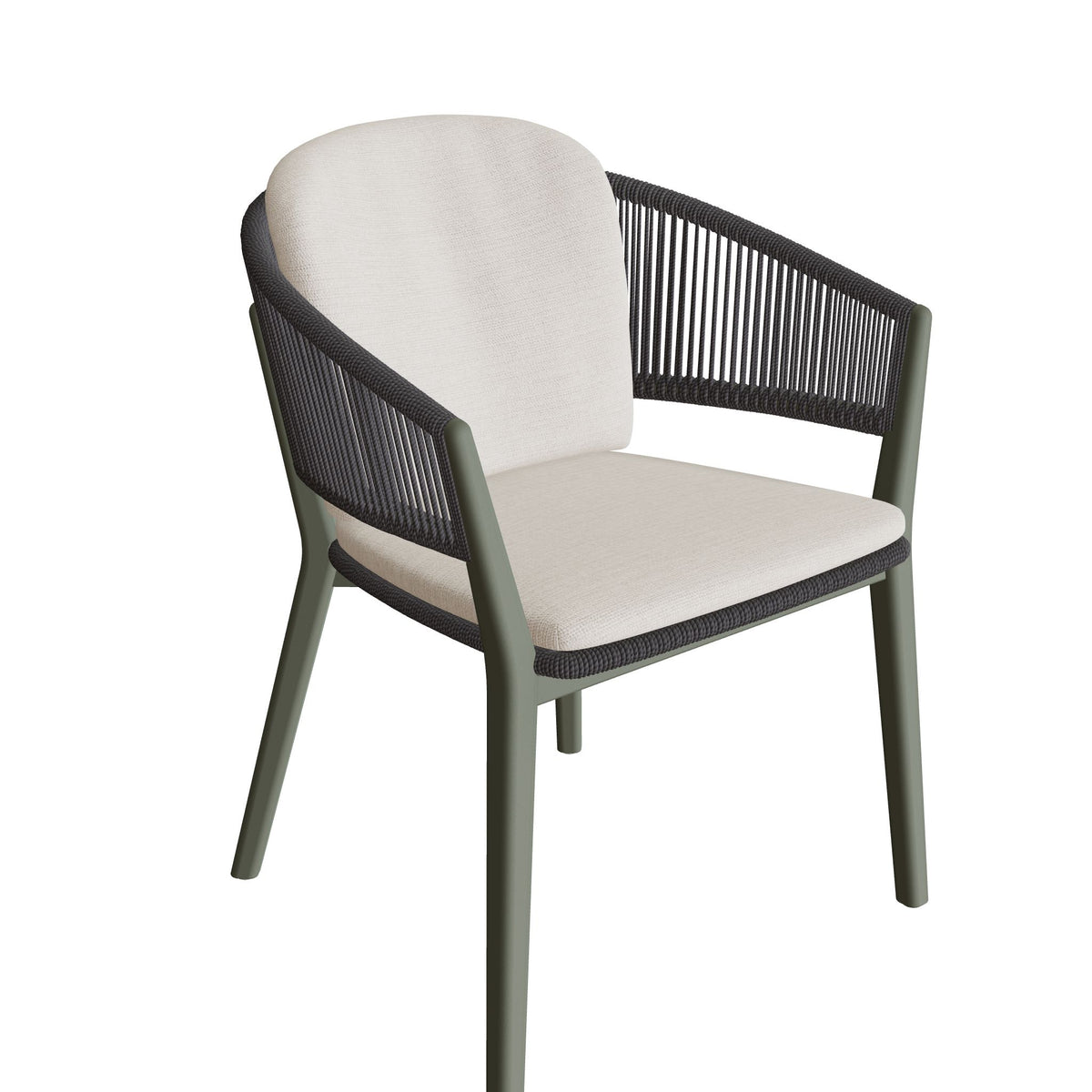 Royal Botania Carés Stuhl Aluminium, salbeigrün (sage), Faser bronze