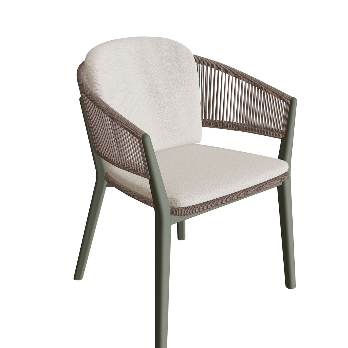 Royal Botania Carés Stuhl Aluminium, salbeigrün (sage), Faser cappuccino
