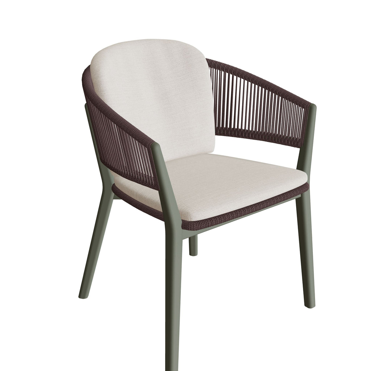 Royal Botania Carés Stuhl Aluminium, salbeigrün (sage), Faser espresso
