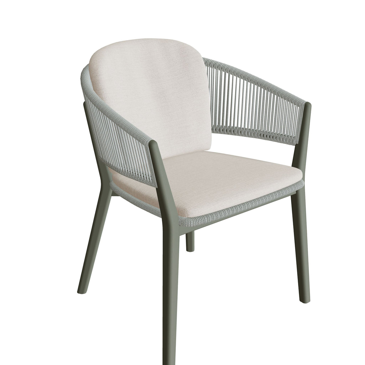Royal Botania Carés Stuhl Aluminium, salbeigrün (sage), Faser salbeigrün (sage)