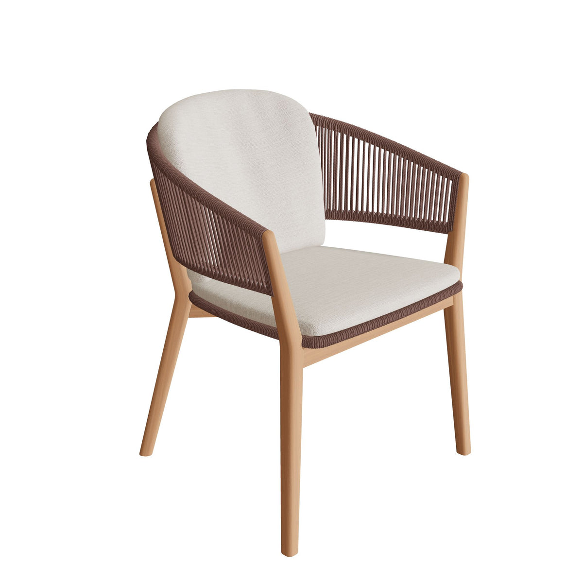 Royal Botania Carés Stuhl Teak, Teak natur, Faser ziegelrot (brick)