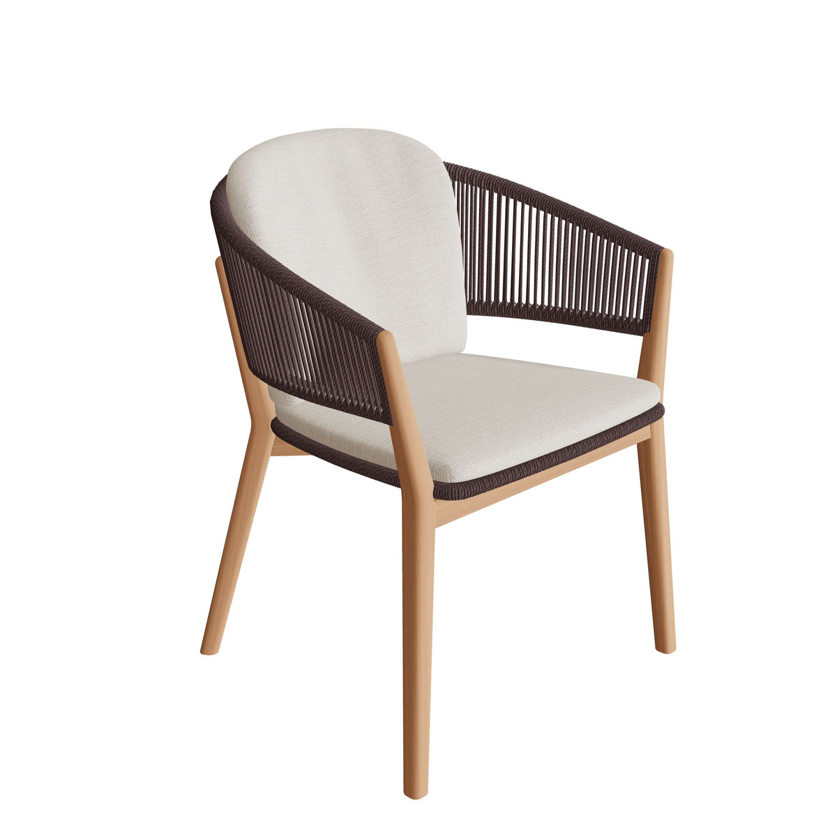 Royal Botania Carés Stuhl Teak, Teak natur, Faser espresso